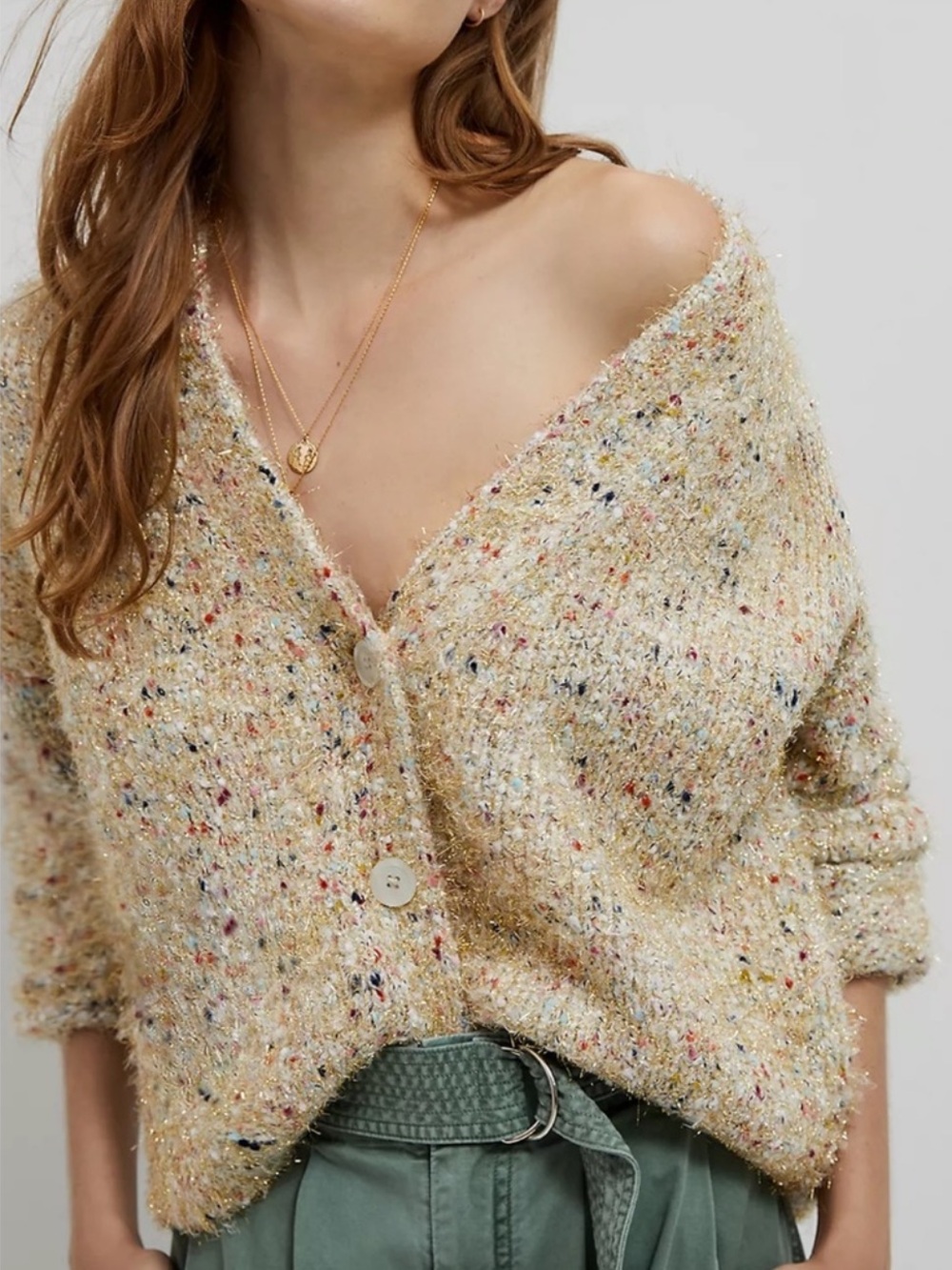 Maeve Twinkle Cropped Cardigan